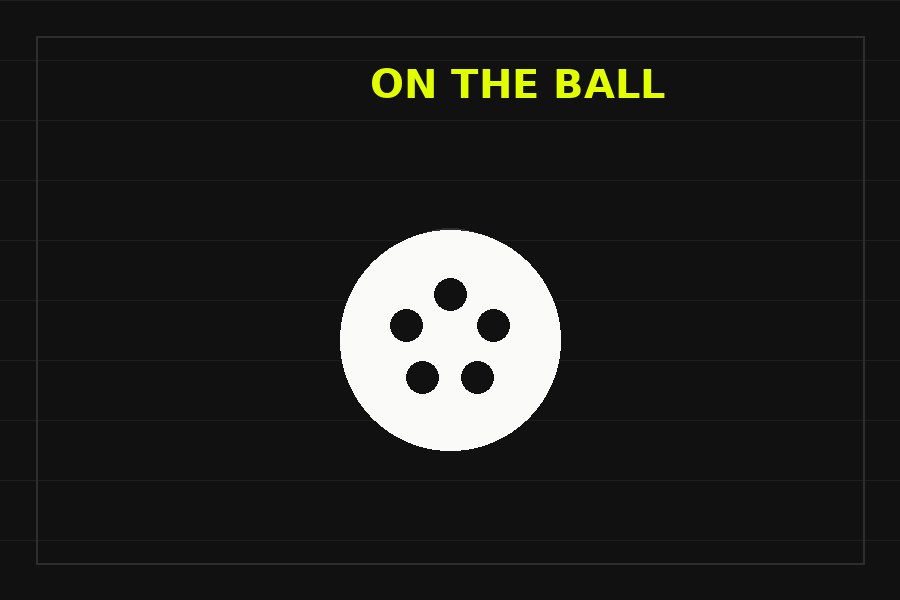 Close-up of a player's feet on the ball